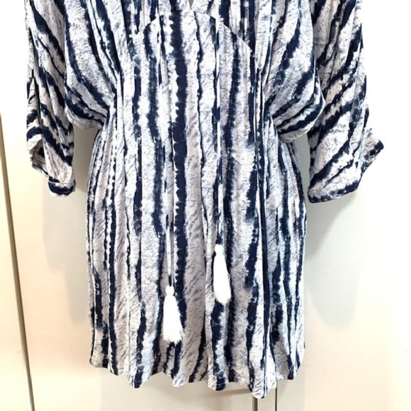 ASOS En Crème Boho Blue Tie Dye Romper - Picture 5 of 9